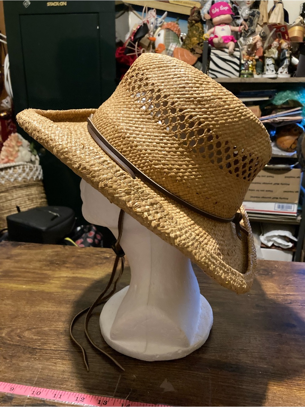 Vintage Shady Brady Dallas straw cowboy hat - Picture 2 of 7